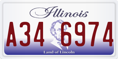 IL license plate A346974