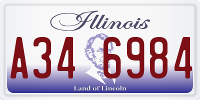 IL license plate A346984