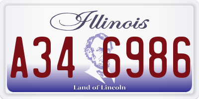 IL license plate A346986