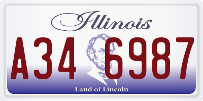 IL license plate A346987