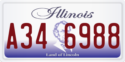 IL license plate A346988