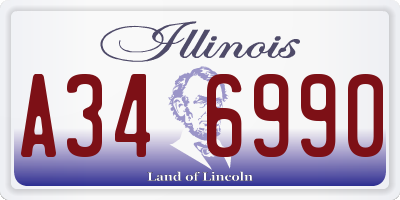 IL license plate A346990