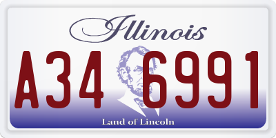 IL license plate A346991