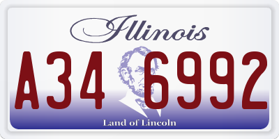 IL license plate A346992