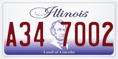 IL license plate A347002