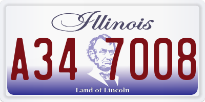 IL license plate A347008