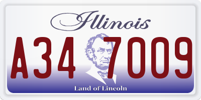 IL license plate A347009
