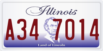 IL license plate A347014