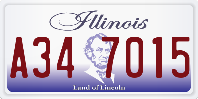 IL license plate A347015