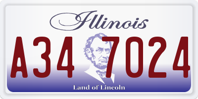 IL license plate A347024