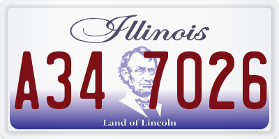 IL license plate A347026
