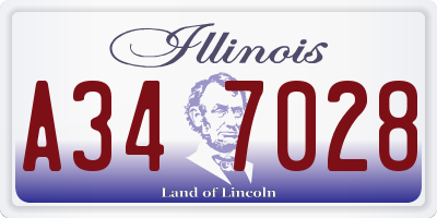 IL license plate A347028