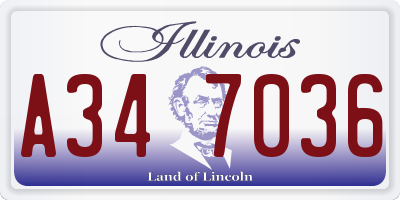 IL license plate A347036