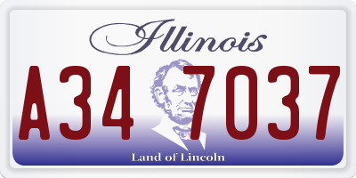 IL license plate A347037