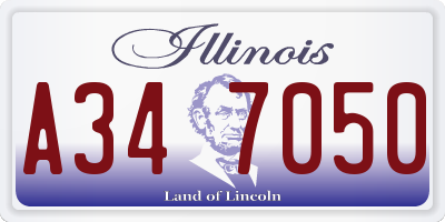 IL license plate A347050