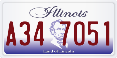 IL license plate A347051