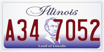 IL license plate A347052