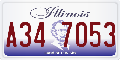 IL license plate A347053