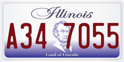 IL license plate A347055