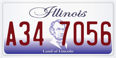IL license plate A347056