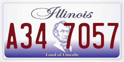 IL license plate A347057