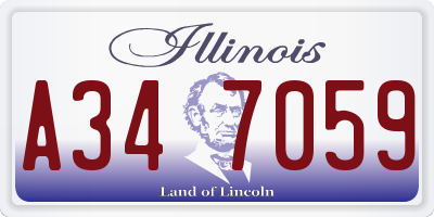IL license plate A347059
