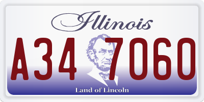 IL license plate A347060