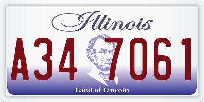 IL license plate A347061