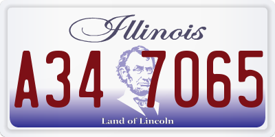 IL license plate A347065