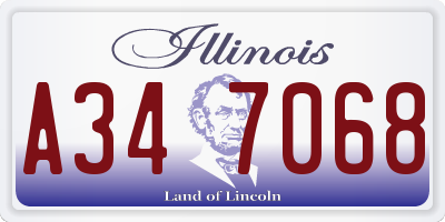 IL license plate A347068