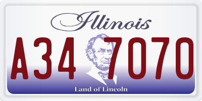IL license plate A347070
