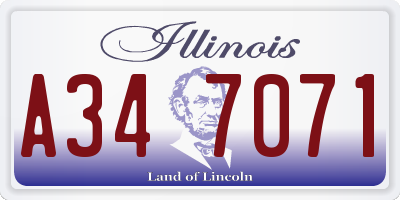 IL license plate A347071