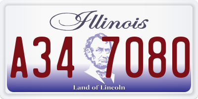 IL license plate A347080