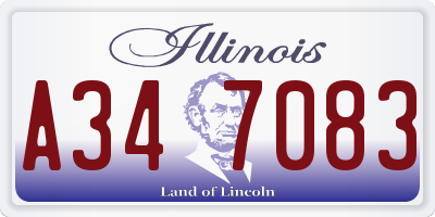 IL license plate A347083