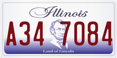 IL license plate A347084