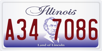 IL license plate A347086