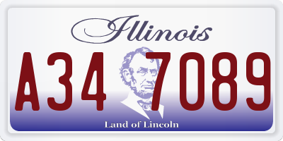 IL license plate A347089