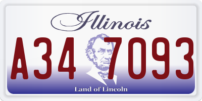 IL license plate A347093