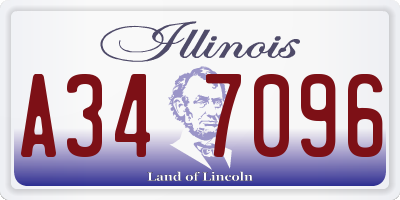 IL license plate A347096