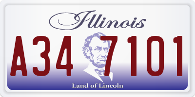 IL license plate A347101