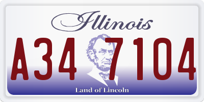 IL license plate A347104