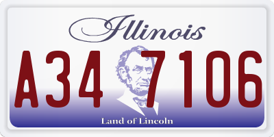 IL license plate A347106