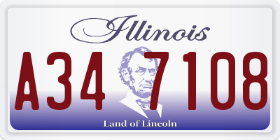 IL license plate A347108