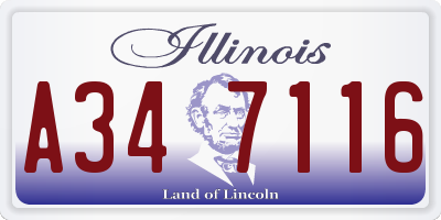 IL license plate A347116