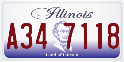 IL license plate A347118