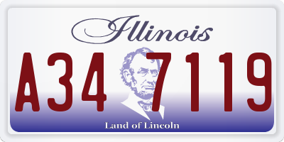 IL license plate A347119