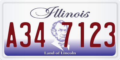 IL license plate A347123