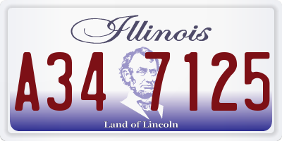 IL license plate A347125