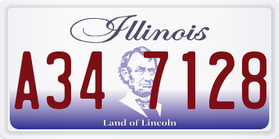 IL license plate A347128