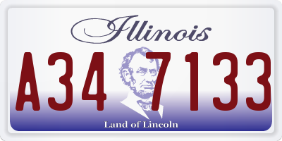 IL license plate A347133